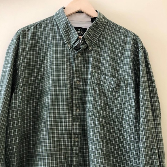 RedHead Plaid Shirt Button Down Green size XL - Picture 3 of 6